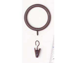 Wrought Iron Eyeler Rings With Clips - 777 - Rust